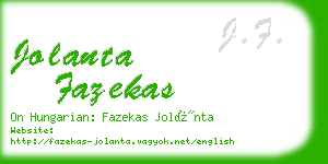 jolanta fazekas business card